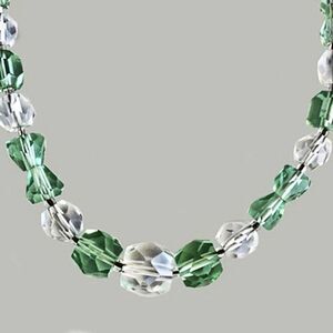 VTG Japanese Green Unique Crystal Necklace